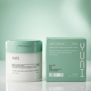 Cliente usando os Ice Glow Pads YUNI