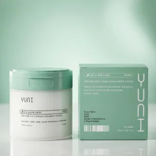 Cliente usando os Ice Glow Pads YUNI